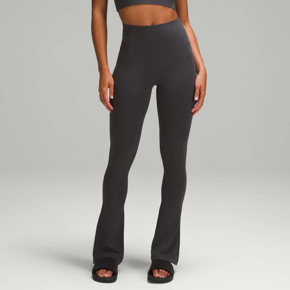 Lululemon Align Ribbed High Rise Flare Pants in Grey Size 4